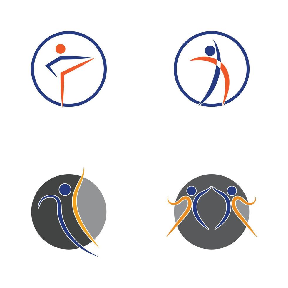 gezond leven logo sjabloon vector pictogram