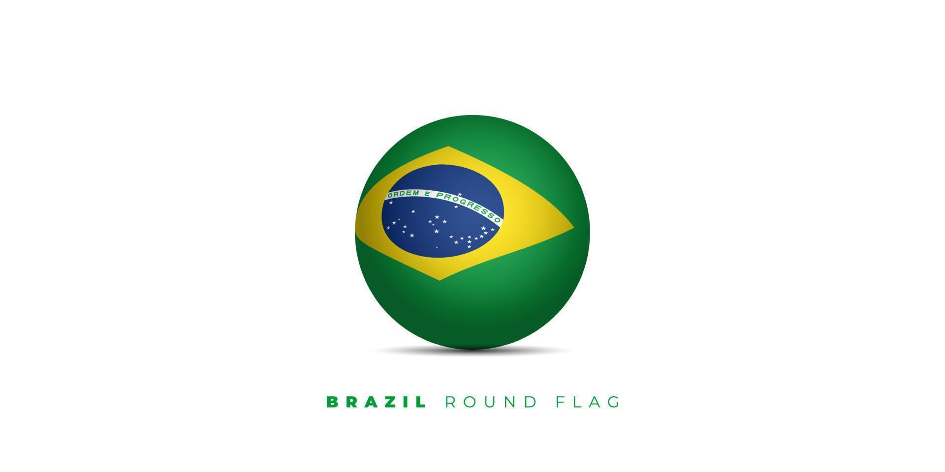 brazilië ronde vlag vectorillustratie vector