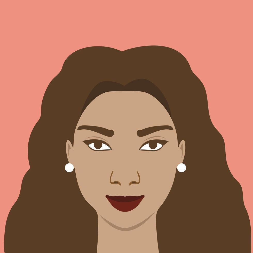 vrouwen met lang golvend haar illustratie vector