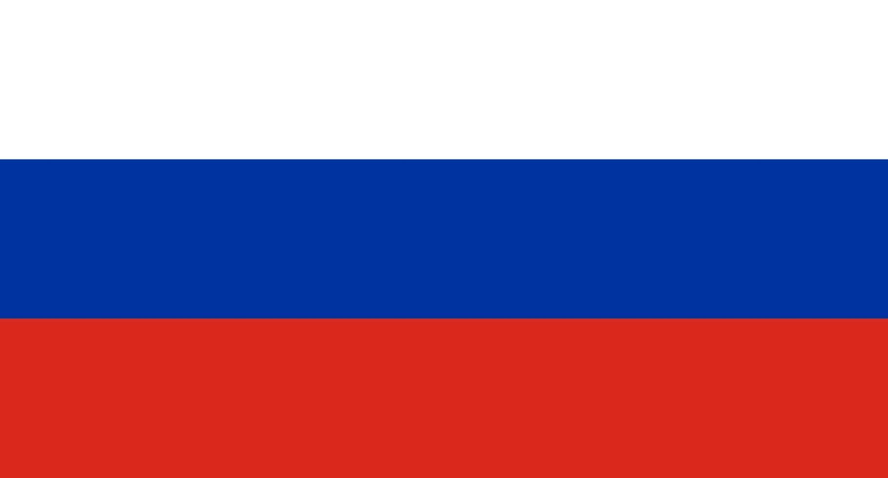 vlag van rusland. nationale vlag van rusland. symbool van internationaal wereld Europees land. vector illustratie