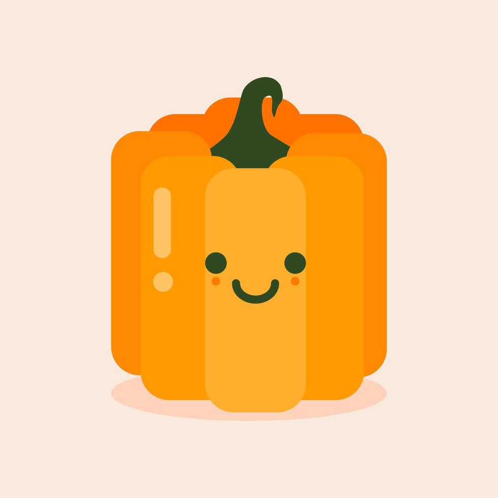 schattig en grappig gezicht jack o lantaarn pompoen. platte ontwerp banner, vectorillustratie. schattige geest in platte ontwerpstijl. halloween-pictogram in zachte of pastelkleur. gelukkig halloween-symbool voor kinderen vector