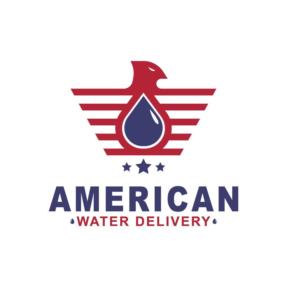 vogel en water concept water levering logo vector