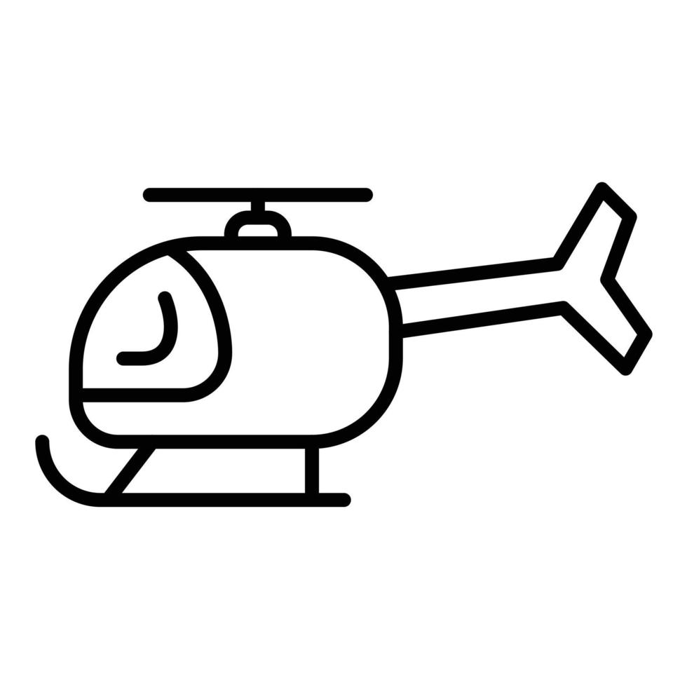 helikopter lijn icoon vector