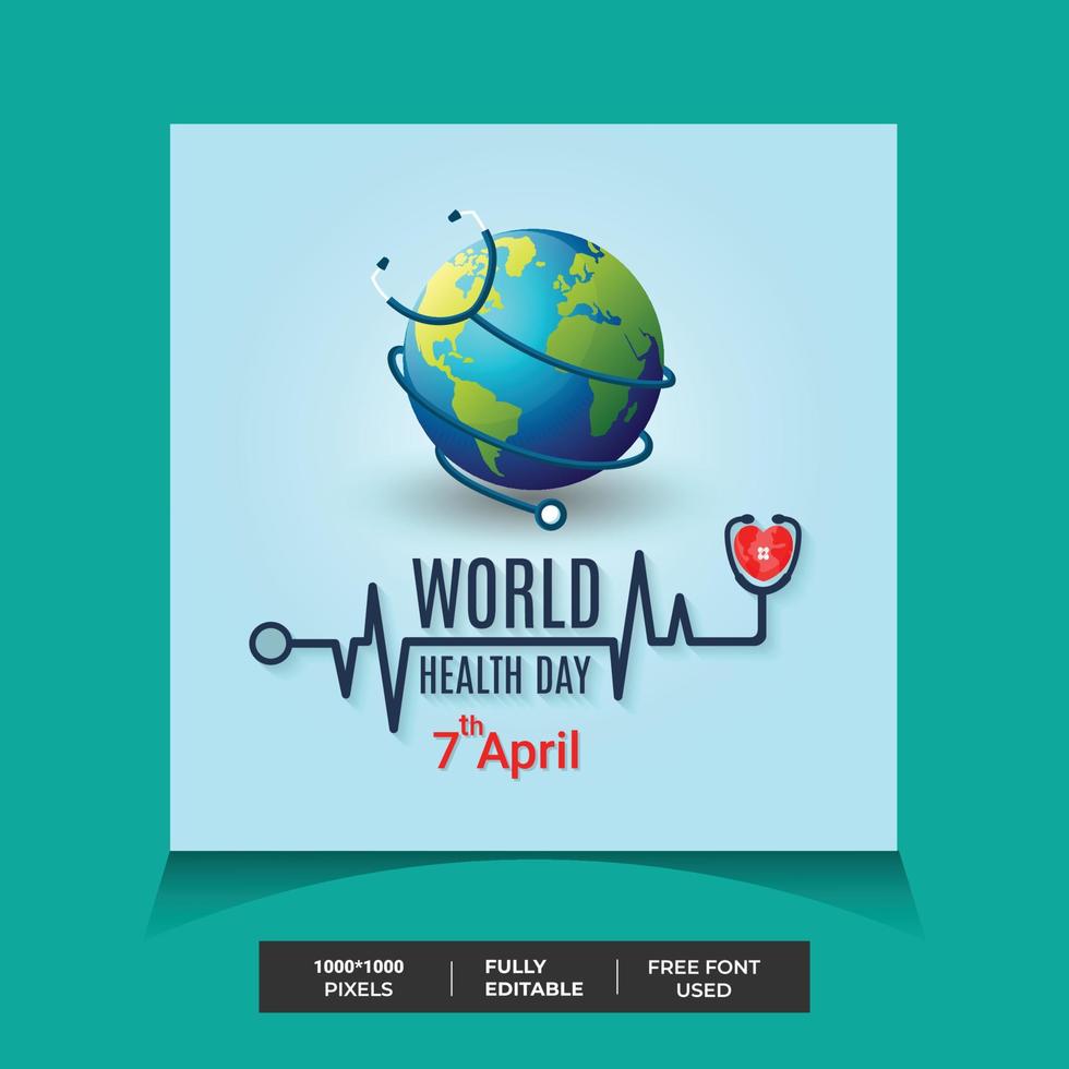 wereldgezondheidsdag. geneeskunde en gezondheidszorg vectorillustratie vector