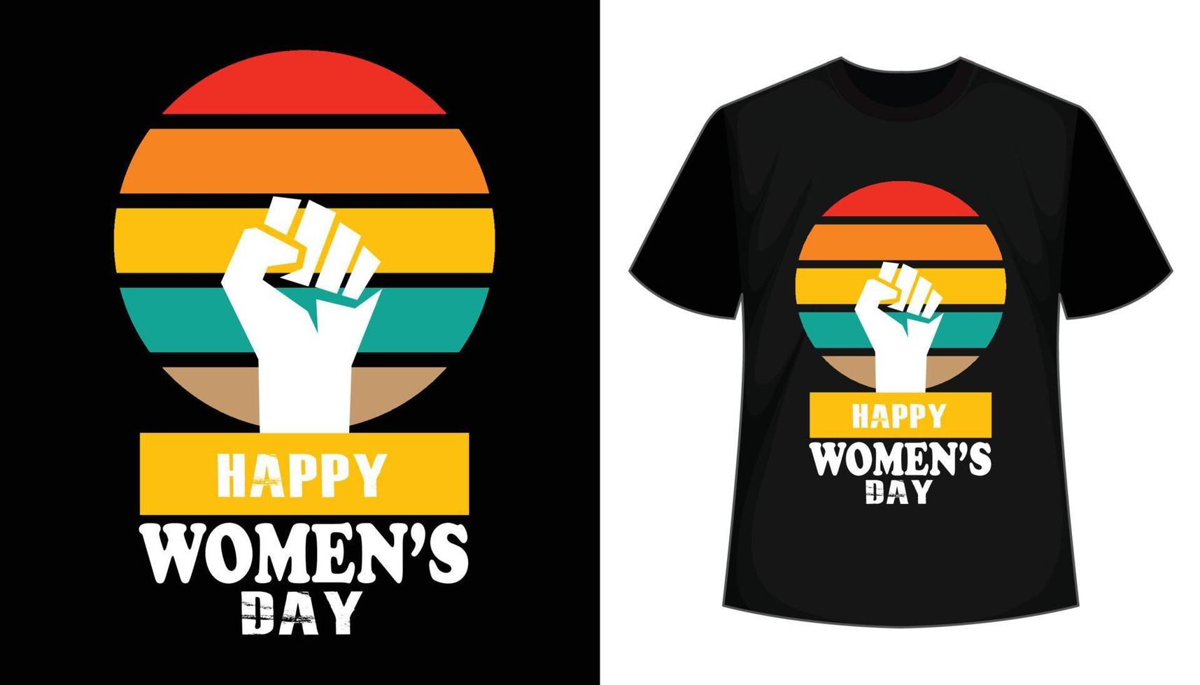 gelukkig vrouwendag vector t-shirt ontwerp.