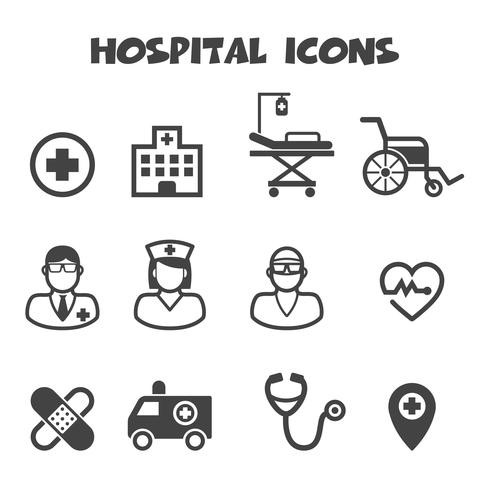 ziekenhuis pictogrammen symbool vector