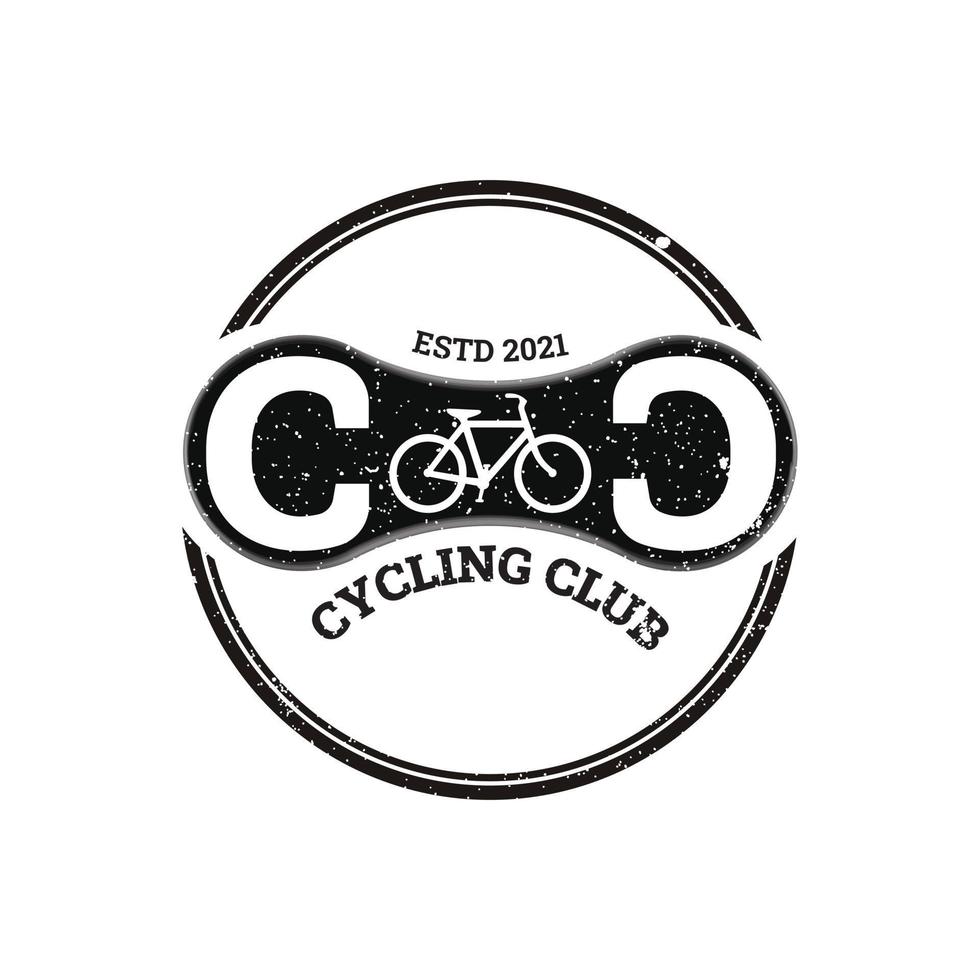 vintage retro hipster fietsen wielerclub logo ontwerp vector