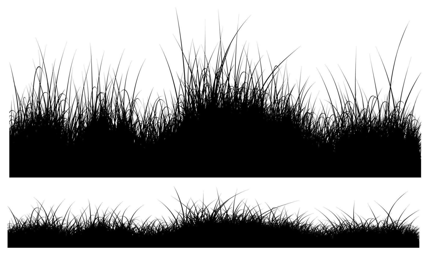 zwart gras silhouet vector