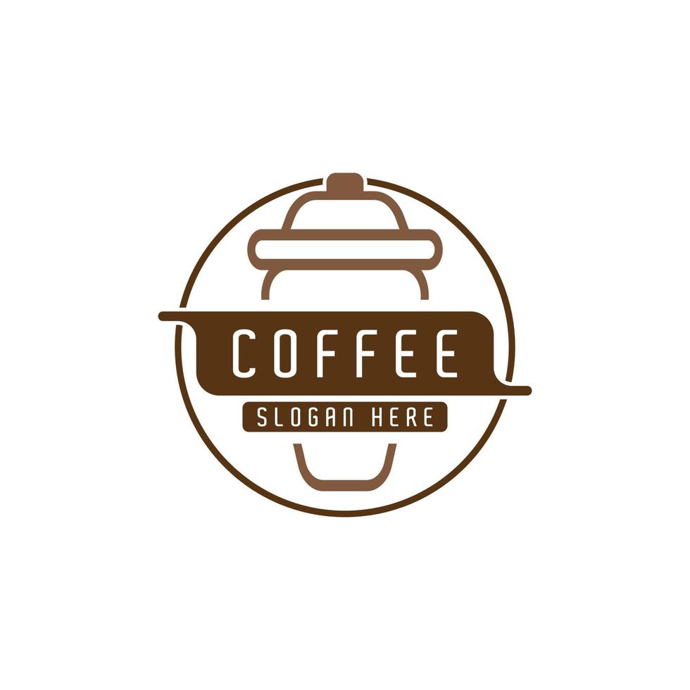 koffie logo ontwerp café logo ontwerpsjabloon vector