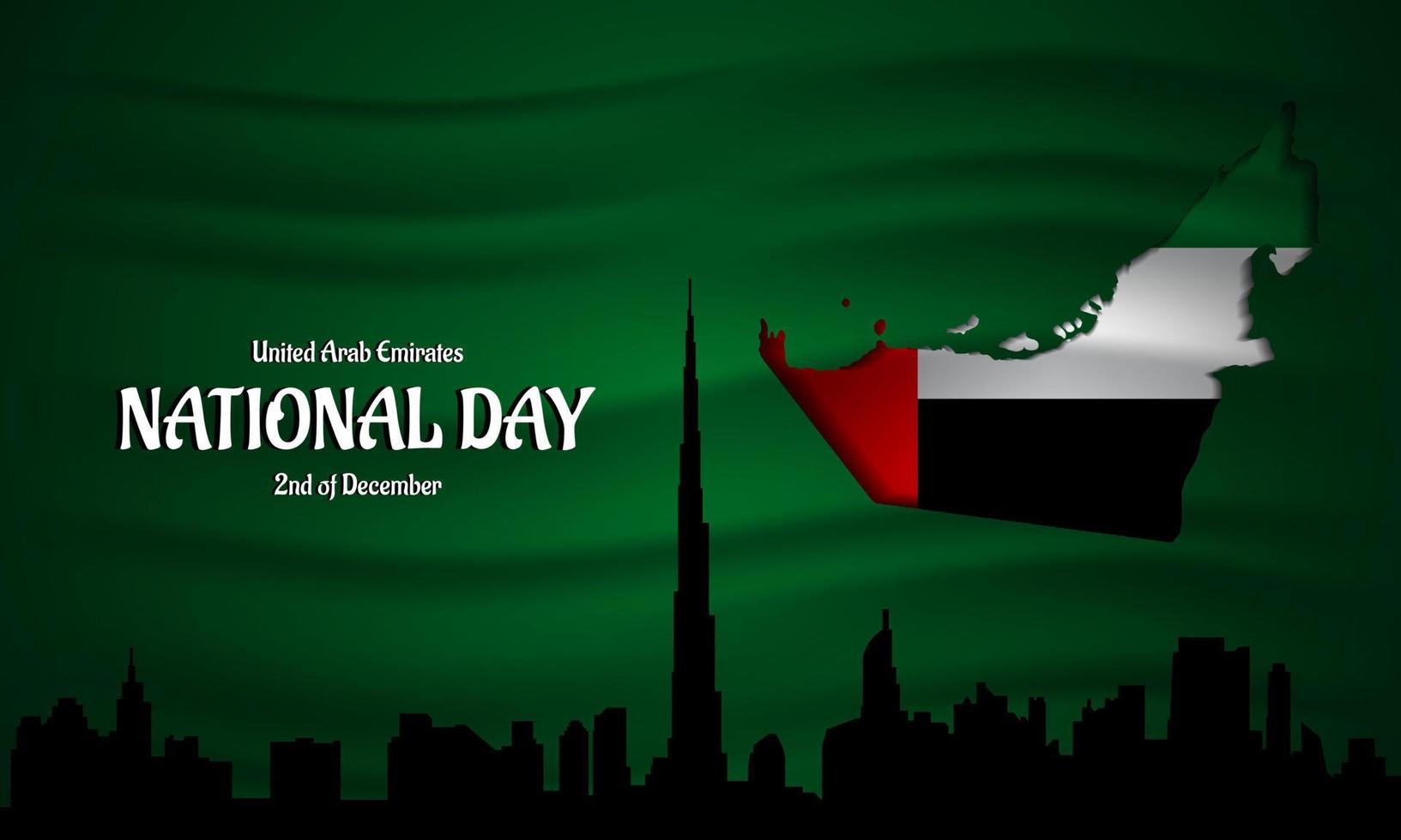 verenigde arabische emiraten nationale dag achtergrond. vector