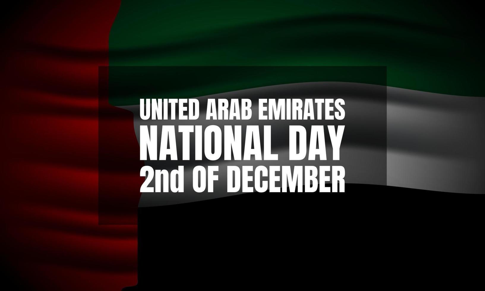 verenigde arabische emiraten nationale dag achtergrond. vector