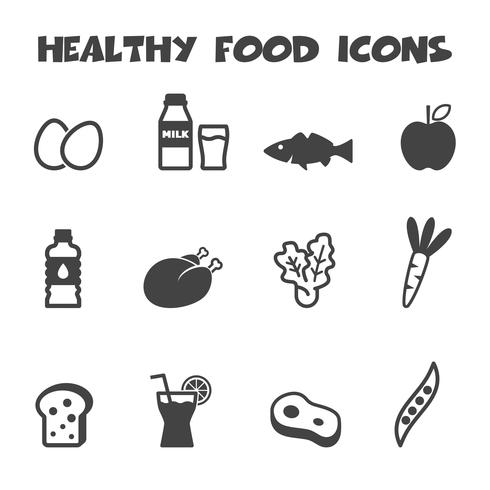 gezonde voeding pictogrammen vector