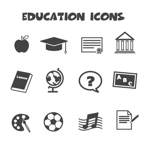 onderwijs pictogrammen symbool vector