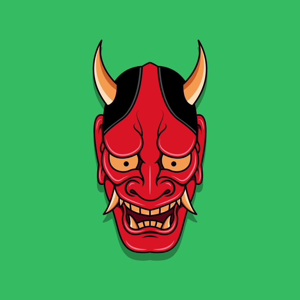 oni japans duivelsmasker, vectorillustratie eps.10 vector