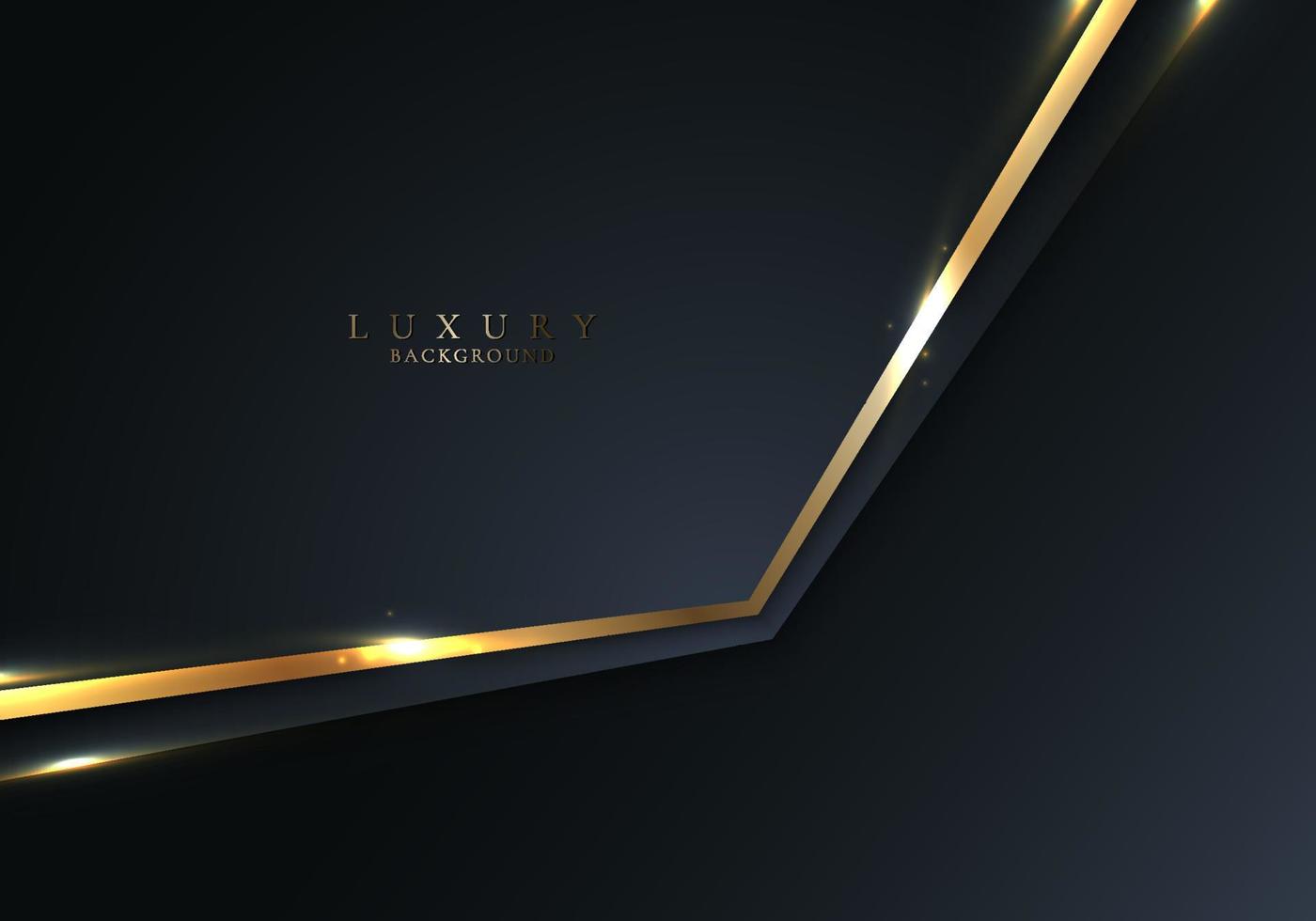 luxe stijlsjabloon abstracte 3d blauwe geometrische vormen en gouden strepen lijn vector