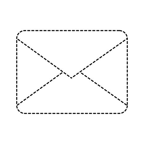 gestippelde vorm briefkaart bericht gesloten met documentinformatie vector
