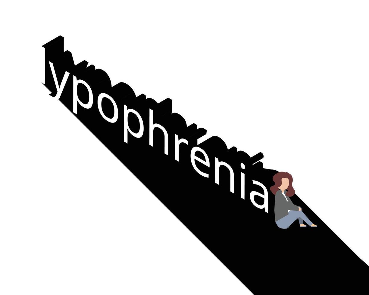 Lypofrenie is een vage droefheid zonder oorzaak die meestal wordt veroorzaakt als je iemand mist vector