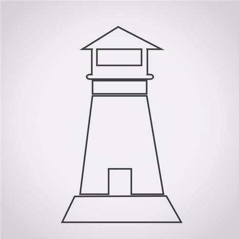 vuurtoren pictogram symbool teken vector