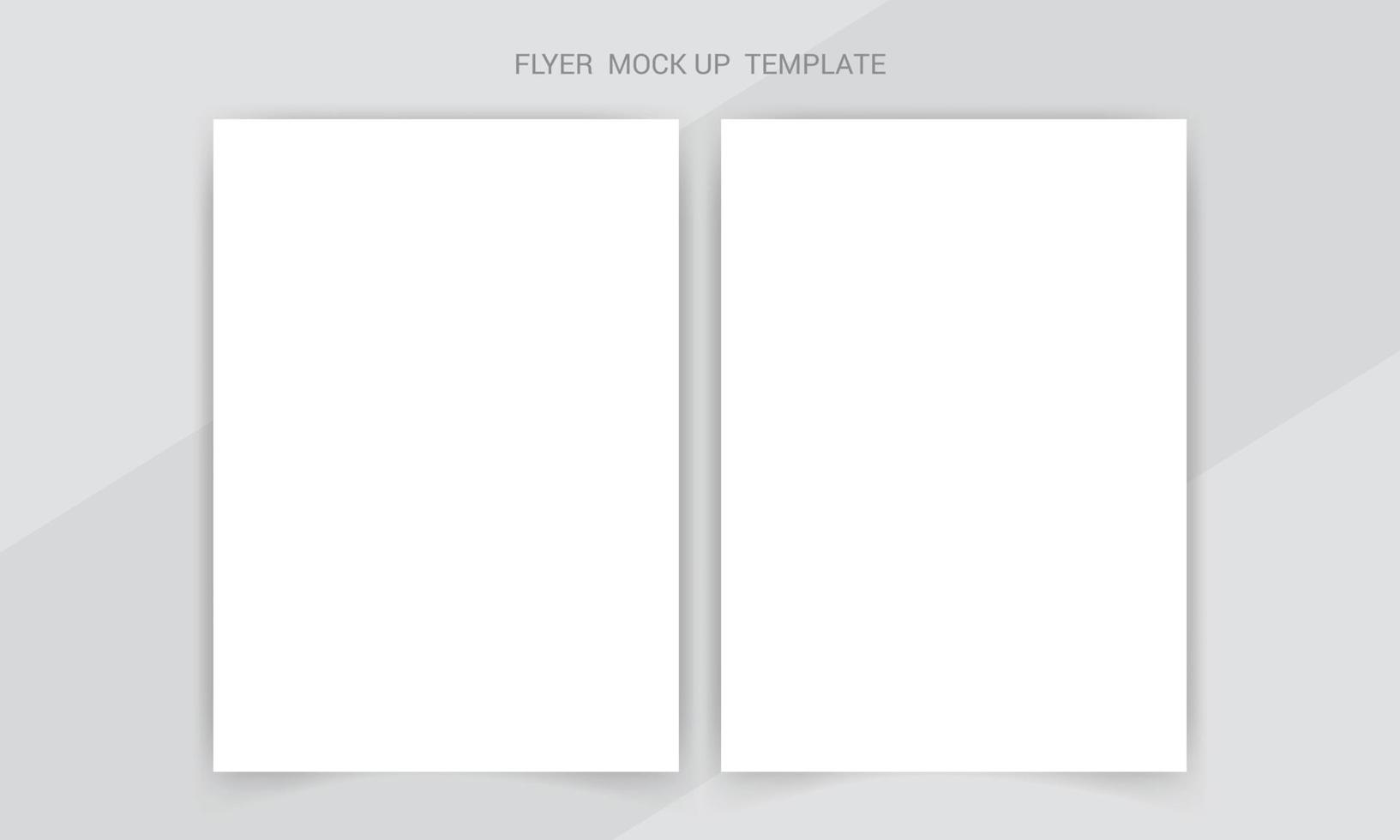 flyer mockup ontwerpsjabloon, lege papieren notitiesjabloon vector