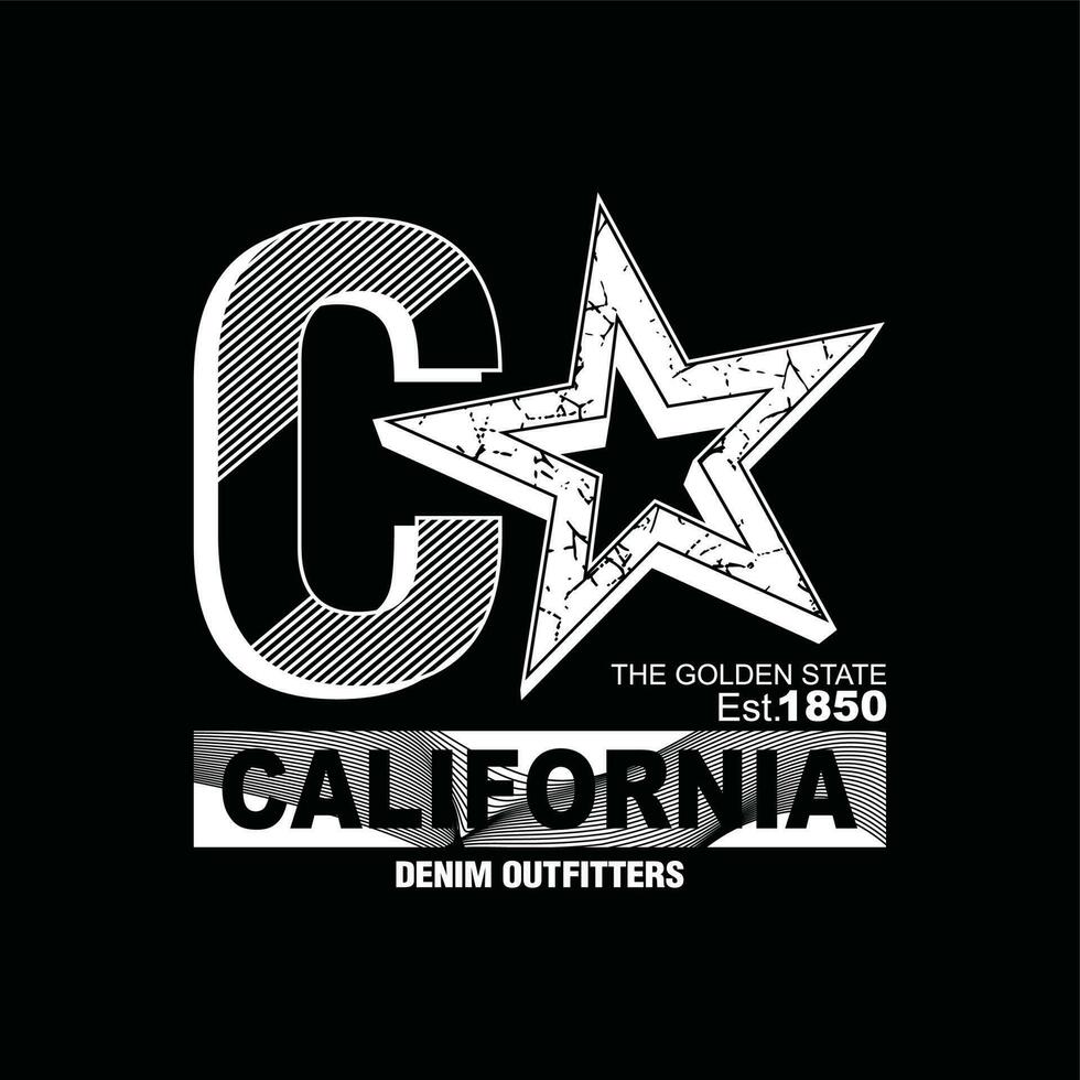 Californië element van mannenmode en moderne stad in typografie grafisch design.vector illustration.tshirt,clothing,apparel en ander gebruik vector