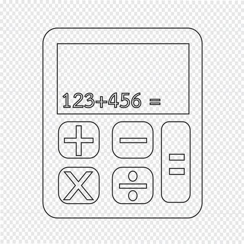 rekenmachine pictogram symbool teken vector