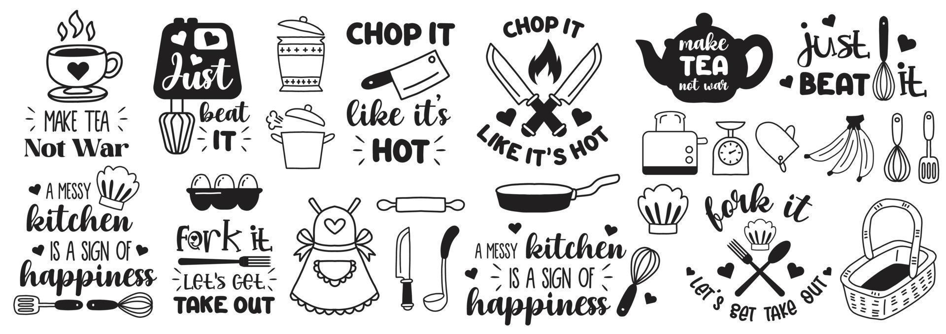 keuken citaat illustratie vector voor banner
