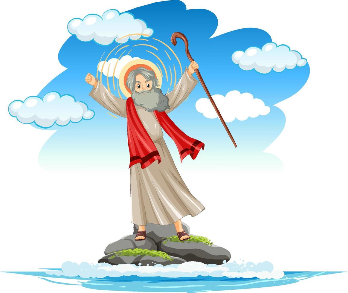 Jezus Christus-personage in cartoonstijl vector