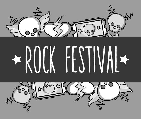 rock festival concert muziekevenement vector