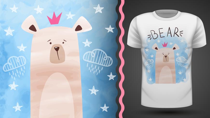 Aquarel beer - idee voor print t-shirt. vector