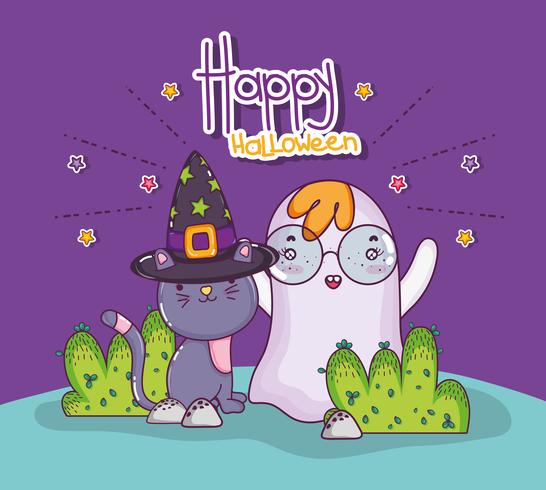 Happy halloween-tekenfilms vector