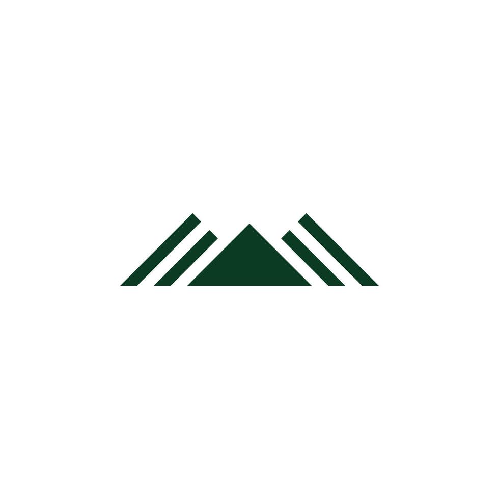 strepen driehoek berg silhouet schaduw logo vector