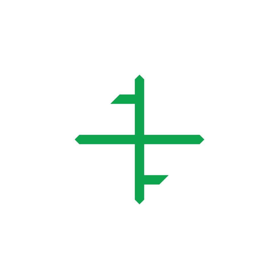 plus medische eenvoudige lijn geometrische logo vector