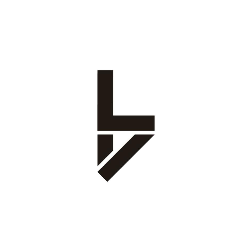 letter lv eenvoudige geometrische lijn schoon logo vector