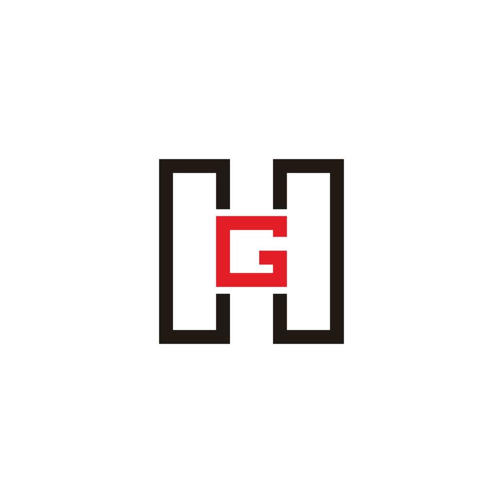 letter hg geometrische eenvoudige constructie logo vector