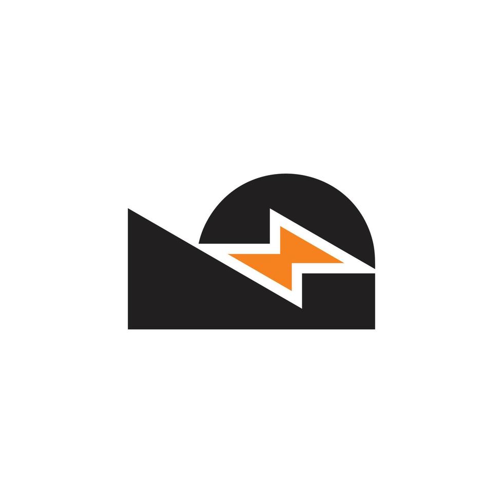huis elektrische donder energie vorm symbool logo vector