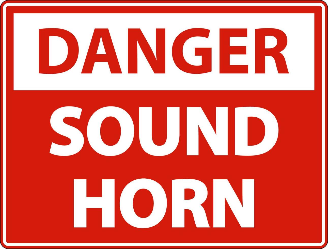 gevaar geluid hoorn teken op witte achtergrond vector