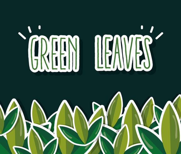 Groene bladeren cartoon vector