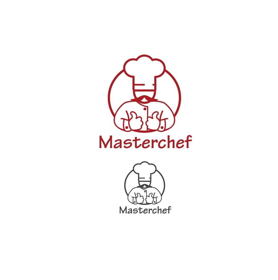 meester chef-kok logo vector