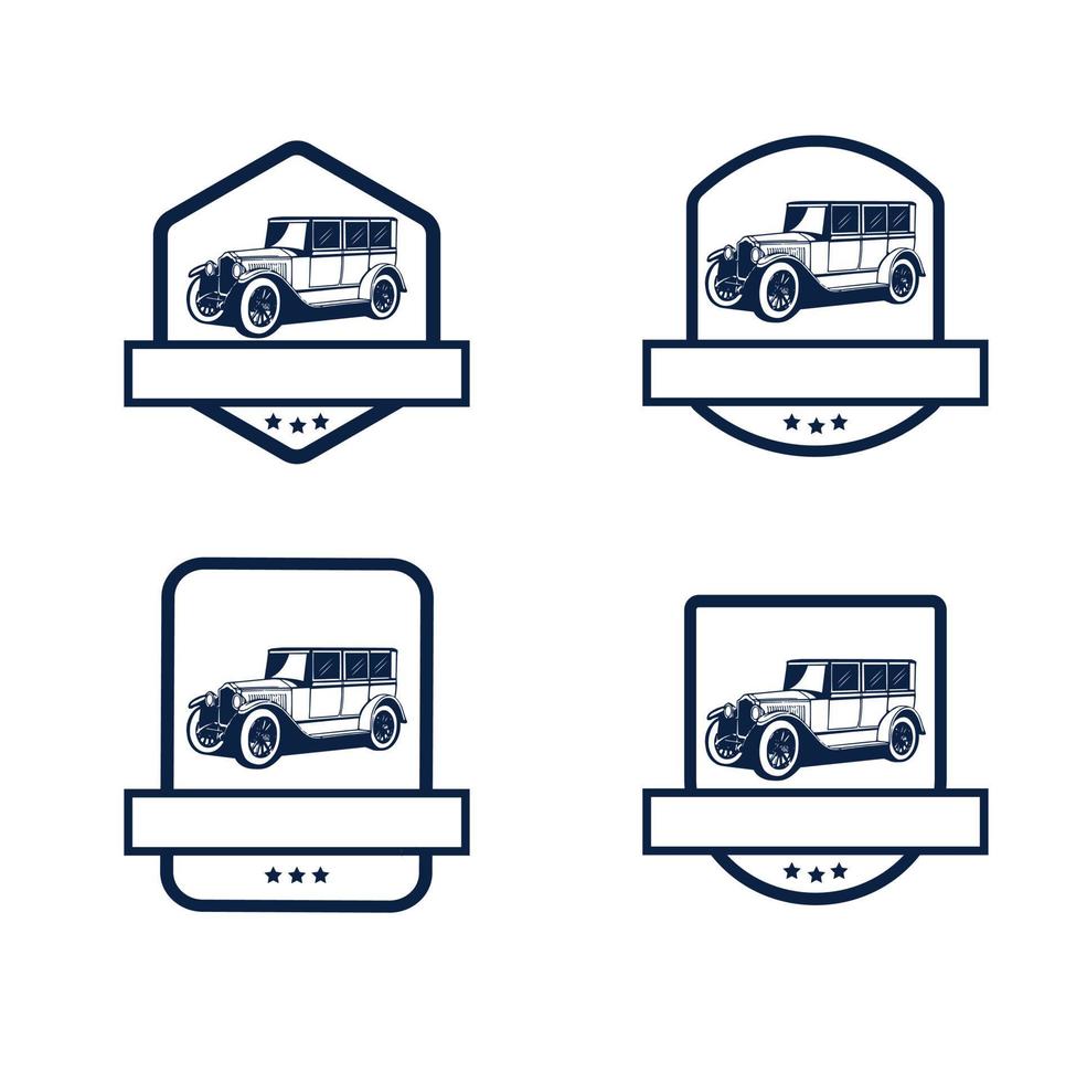 klassieke auto logo set vector