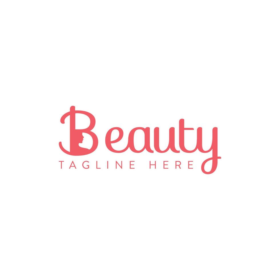 schoonheid logo belettering ontwerpsjabloon vector