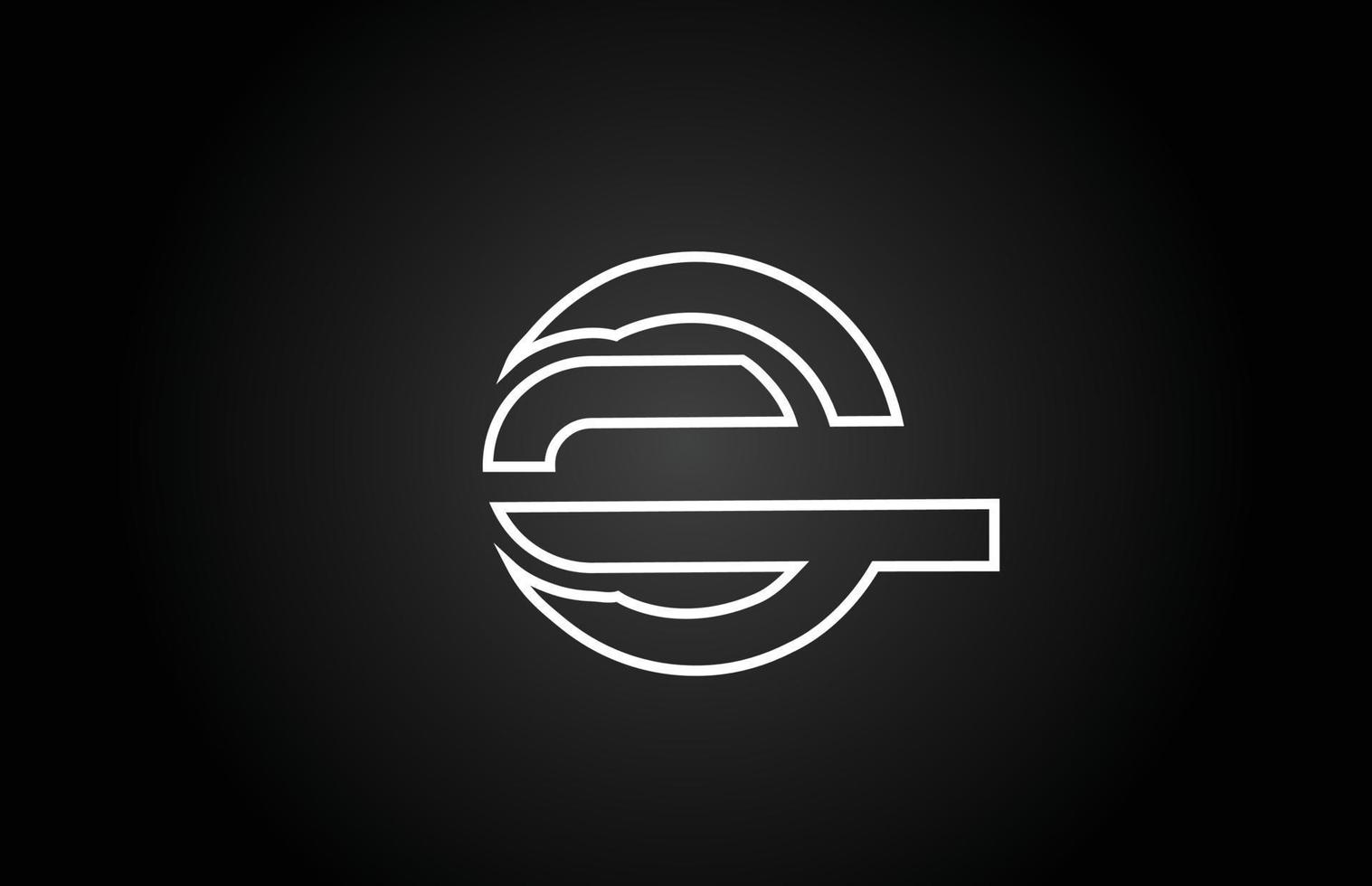 lijn c zwart-wit alfabet letter logo pictogram ontwerp. creatieve sjabloon voor bedrijf en bedrijf vector