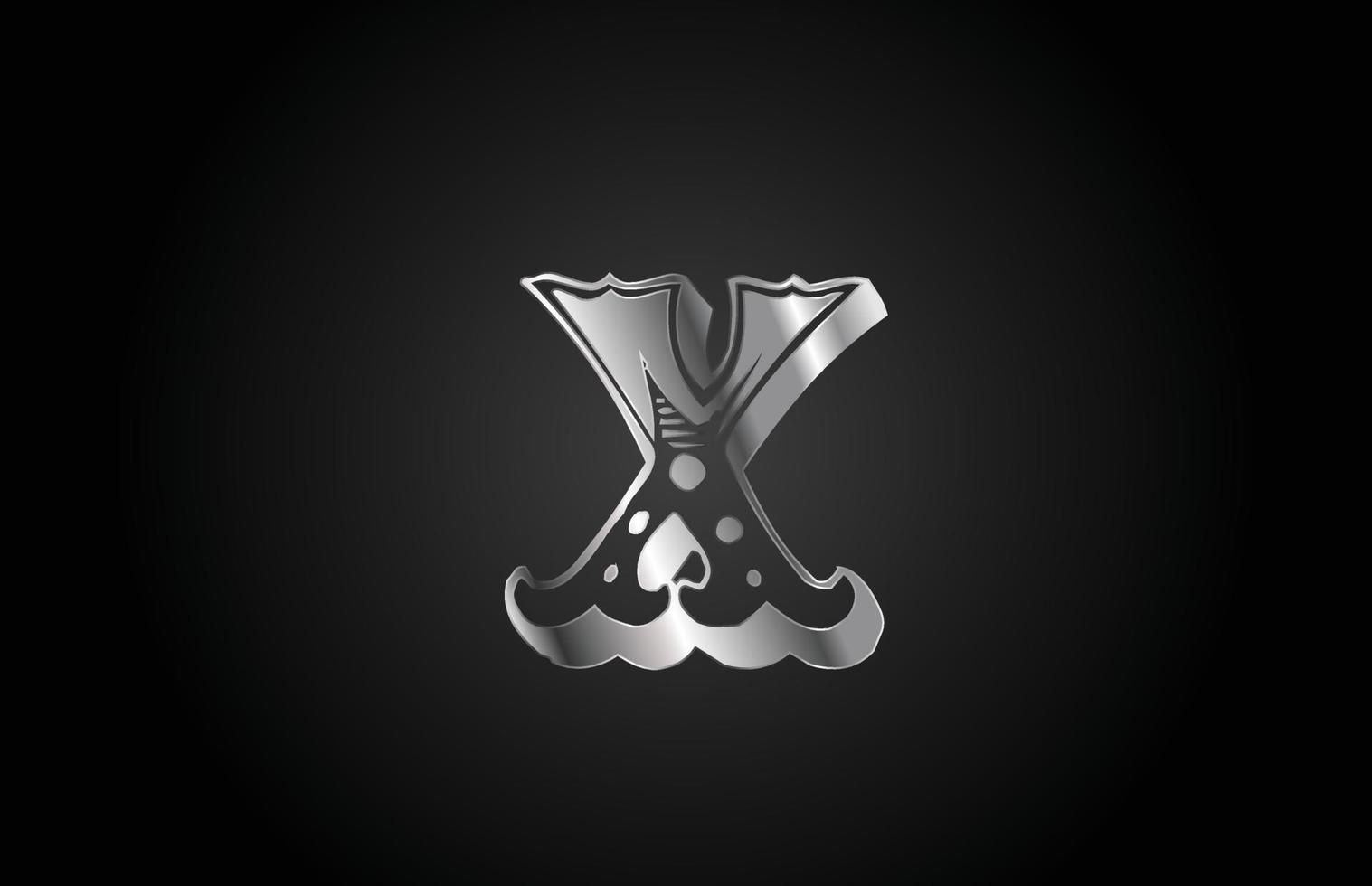 x vintage metalen alfabet letter pictogram logo. creatief ontwerp voor bedrijf of bedrijf vector