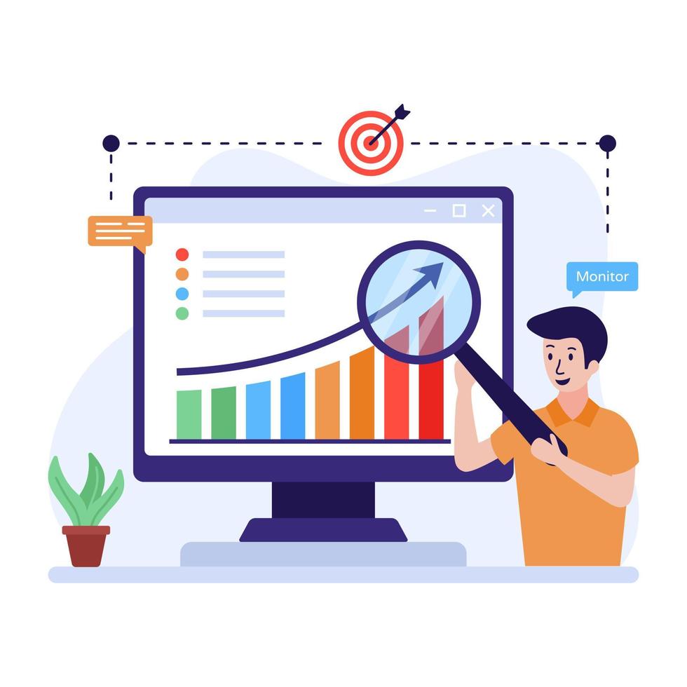 web monitoring platte vector download