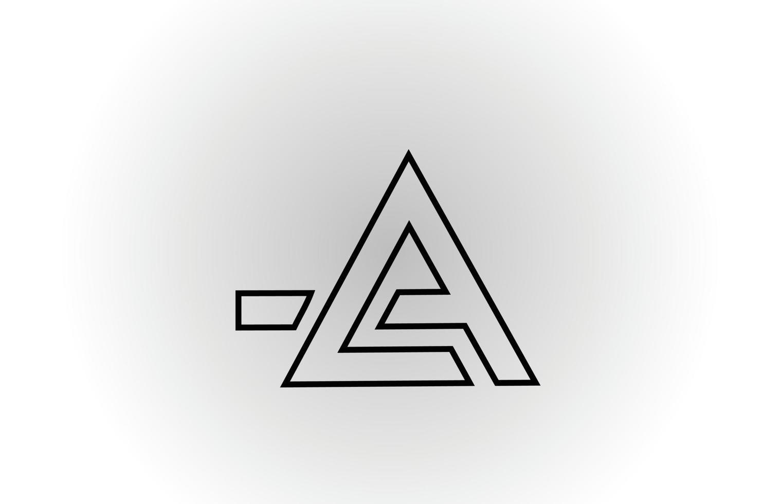 zwart-wit een alfabet letter logo pictogram ontwerp met lijn. creatieve sjabloon voor zaken en bedrijf vector