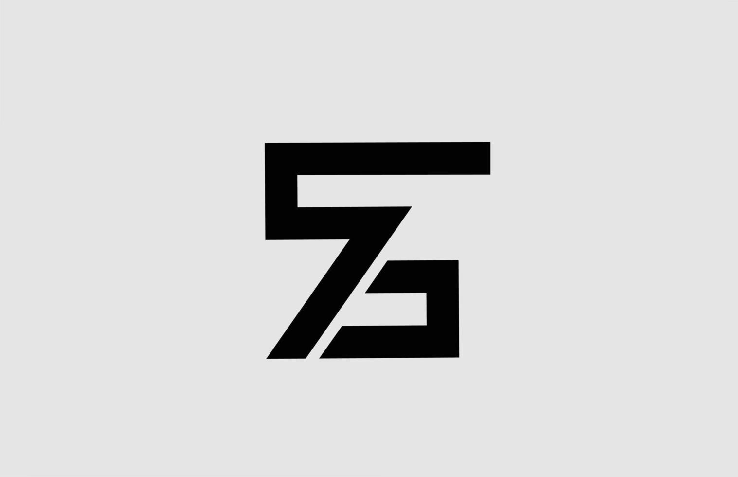 alfabet z letterpictogram logo met lijn ontwerp. witte en zwarte sjabloon voor zaken en bedrijven vector