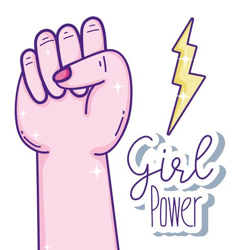 Power cartoons voor meisjes vector