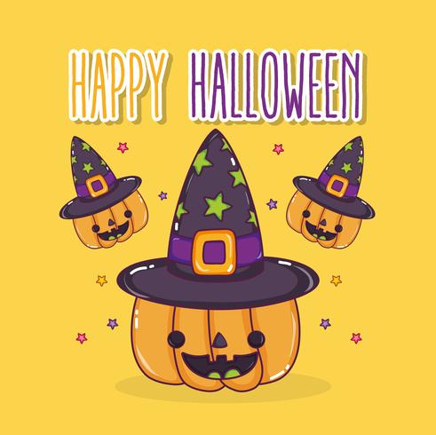 Happy halloween-tekenfilms vector