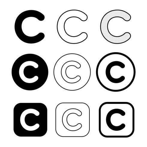 Copyright pictogram symbool teken vector