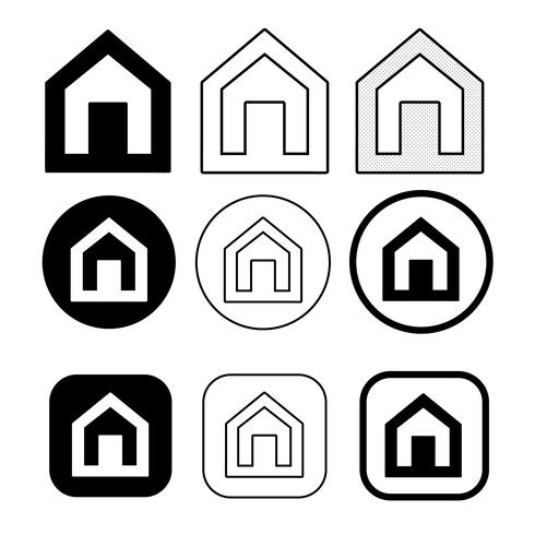 eenvoudig huis symbool en pictogram van de thuis teken vector