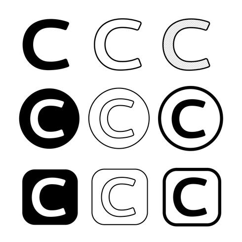 Copyright pictogram symbool teken vector